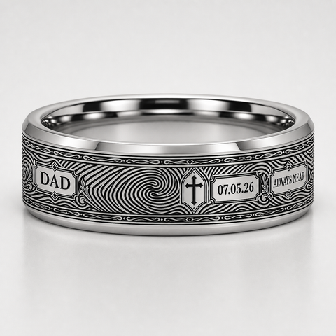 Memorial Fingerprint Keepsake Variant 0705 Ring hero mockup
