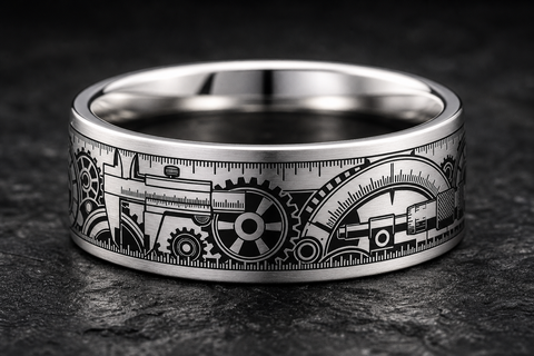 Machinist Precision Caliper Jaws Ring hero mockup