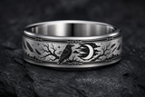 Raven Moon Omen Ring hero mockup