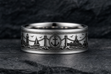Navy Anchor Rope Rail Ring hero mockup
