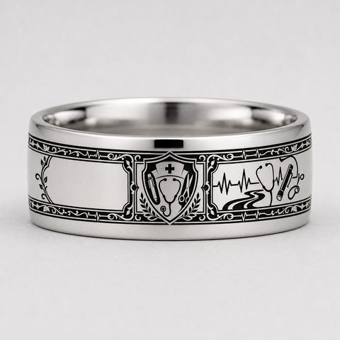 Head Nurse Occupation identity Ring hero mockup