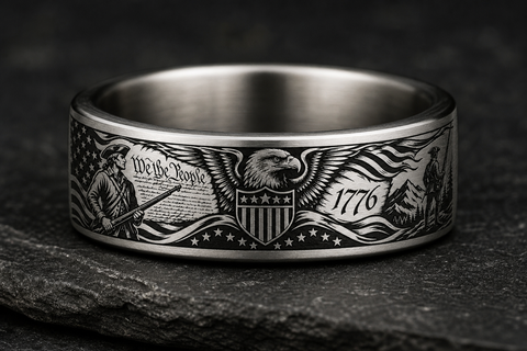 Liberty Shield 1776 Ring hero mockup