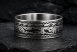 Diver Shark Silhouette Ring hero mockup