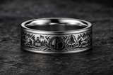 Chunky Gold Ladder Rails Ring hero mockup