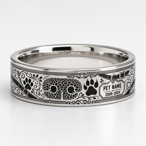 Pet Nose And Paw Print Ring hero mockup