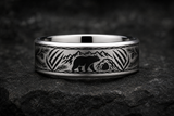 Bear Profile Claw Ring hero mockup