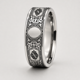 Custom Signet Bold Border Ring hero mockup