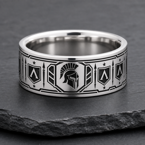Spartan Liberty Helmet Frieze Ring hero mockup