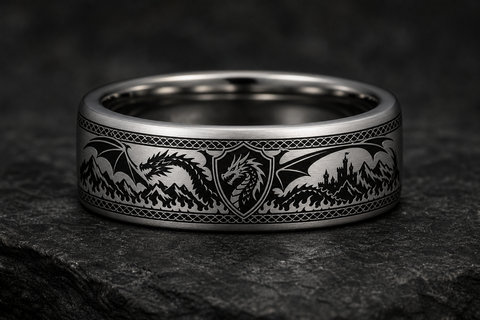 Dragon Guardian Wedding Band hero mockup