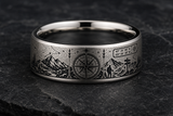 Mountain Compass Explorer Ring hero mockup