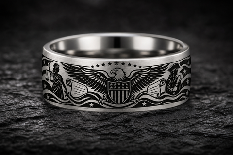 Liberty Shield 1776 Ring hero mockup