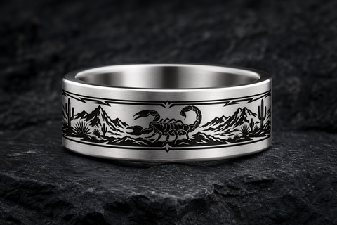 Scorpion Desert Profile Ring hero mockup