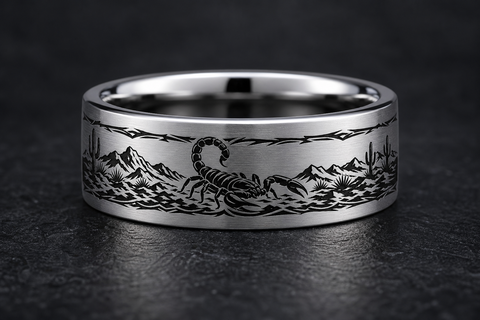 Mens Scorpion Scorpion Profile Ring hero mockup