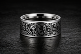 Mens Lion Lion Profile Ring hero mockup