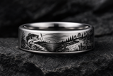 Bass Tungsten River Bend Ring hero mockup