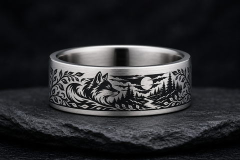 Fox And Profile Ring hero mockup