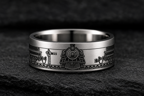 Model Trains Steam Locomotive Front Ring hero mockup