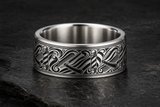 Straight Razor Barber Pole Spiral Ring hero mockup