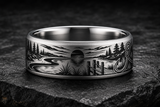 Chunky Gold River Bend Ring hero mockup