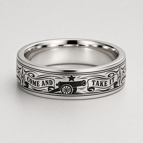 Come And Take It Star Cannon Ring hero mockup