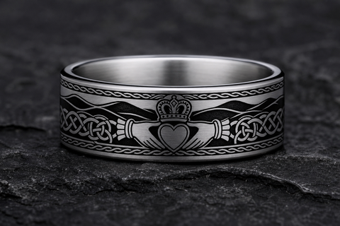 Claddagh Tungsten Ring hero mockup