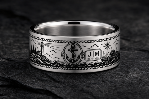 Anchor Steadfast Harbor Ring hero mockup