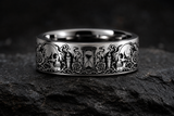 Gothic Tungsten Skull Profile Ring hero mockup