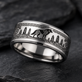 Celtic Wolf Torc Torc Terminal Guard Ring hero mockup