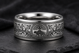 Celtic Tree of Life Wolf Roots Ring hero mockup