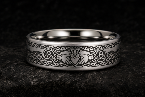 Trinity Knot Braided Claddagh Ring hero mockup