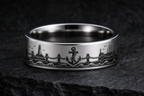 Navy Anchor Rope Rail Ring hero mockup