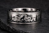 Desert Wolf Pine Ridge Ring hero mockup