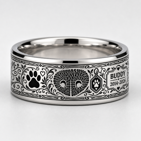 Dog Nose Print Ring hero mockup