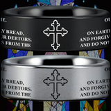 The Lord's Prayer Matthew 69:13 Tungsten Carbide Ring