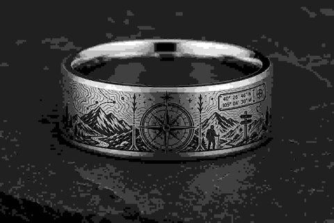 Mountain Compass Explorer Ring marketplace image