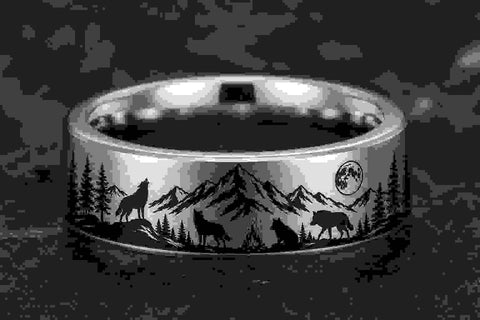 Mountain Wolf Pine Ridge Ring marketplace image
