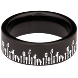 Guitar Style 2 Tungsten Carbide Ring