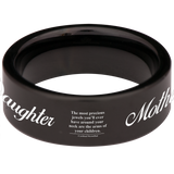 Mother and Daughter Tungsten Carbide Ring