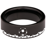 Soccer Tungsten Carbide Ring
