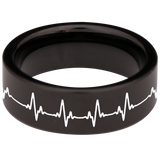 Double Heart Tungsten Carbide Ring