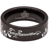 Guitar Style 2 Tungsten Carbide Ring