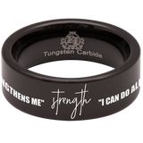 Philippians 4:13 Tungsten Carbide Ring