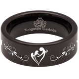 We Love You Mom Tungsten Carbide Ring