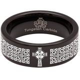 Celtic Cross Tungsten Carbide Ring