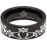 Celtic Claddagh Tungsten Carbide Ring