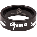 Scuba Diving Tungsten Carbide Ring