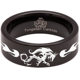Tribal Dragon Tungsten Carbide Ring