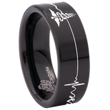 Caduceus Hope And Love Nurse Tungsten Carbide Ring