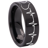 Double Heart Tungsten Carbide Ring