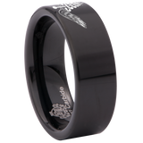Caduceus Tungsten Carbide Ring